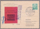 NZR1 Rocket Designers NEBEL ZUCKER Frechen 1962 Stamp Label Vignette Red Cancel, Rocket Experiment Card Germany - Europe