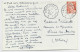 GANDON 12FR ORANGE CARTE CHAUNY AISNE CONVOYEUR ERQUELINES A PARIS 26.4.1952 - Spoorwegpost