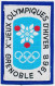 Ecusson Tissus 4,6 X 7,6 Cm*  Xèmes Jeux Olympiques D'Hiver De GRENOBLE 1968 Olympic Games Grenoble "Excoffon" - Scudetti In Tela