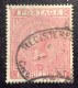 GB31 Victoria 5s Rose YT N°43 Planche 4 Ancre Oblitéré - Used Stamps