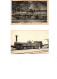 C P A    ANIMEE  2 CARTES LOCOMOTIVES    CIRCULEES  NON - Treni