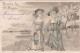 LA CUEILLETTE      2 FEMMES         CARTE EN RELIEF - New Year