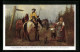 Künstler-AK Kursächsischer Postillon 1790, Reitet Mit Ledigen Pferden Von Hoyerswerda Nach Königsbrück  - Correos & Carteros