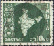 Delcampe - Inde Poste Obl Yv:  71/81 Carte De L'Inde (cachet Rond) - Gebruikt