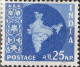 Delcampe - Inde Poste Obl Yv:  71/81 Carte De L'Inde (cachet Rond) - Gebruikt