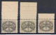 1946 Vaticano, Segnatasse "Righe Larghe Carta Grigia" 3 Val, Bordo Foglio MNH** - Andere & Zonder Classificatie