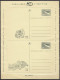 ⁕ ISRAEL 1957 ⁕ TABIL Unused Airmail Stationery Postcard -STAMP EXPOSITION TEL  AVIV ⁕ Sheet See Scan - Lettres & Documents