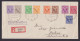 Bizone AM-Post Dekorativer Einschreibe Satz R Brief Dachau SST Tag Der Befreiung - Brieven En Documenten