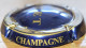 Capsule Champagne GRUET Série - Nom Horizontal, Grand Liseret, Bleu Métallisé & Or Nr 03 - Gruet
