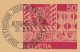 Schweiz Ganzsache 1984 Helvetia 50 Rp. Postkarte Fassadenmalerei, Ersttagsstempel Bern, Siehe 2 Scans - Stamped Stationery
