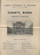 CAISSE D'EPARGNE DE VENDOME (LOIR-ET-CHER) - COMPTE RENDU DE L'ANNEE 1945 - Bank & Versicherung