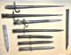 Lot De 7 Baïonnettes à Rénover Ou à Transformer En Couteaux De Chasse - Knives/Swords