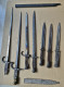 Delcampe - Lot De 7 Baïonnettes à Rénover Ou à Transformer En Couteaux De Chasse - Knives/Swords