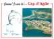 34 - Le Cap D'Agde - Vue Générale Aérienne - Dessin De Dauphin - CPM - Voir Scans Recto-Verso - Agde