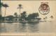 EGYPT - CAIRO - ARAB VILLAGE NEAR GIZA DURING THE INNONDATION  - EDIT SCORTZIS  - 1920s / STAMP (12691) - Le Caire