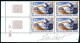 TAAF - N°89 & 90 - LEOPARD DES MERS - 2 BLOCS DE 4 - COINS DATES - SIGNE P. BEQUET - Unused Stamps