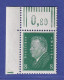 Dt. Reich 1928 Reichspräsident Ebert 8 Pf Mi.-Nr. 412X Eckrandstück OL ** - Unused Stamps