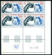 TAAF - N°105 & 106 - GORFOU SAUTEUR - 2 BLOCS DE 4 - COINS DATES - SIGNE ANDREOTTO - Unused Stamps