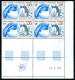 TAAF - N°105 & 106 - GORFOU SAUTEUR - 2 BLOCS DE 4 - COINS DATES - SIGNE ANDREOTTO - Unused Stamps