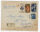 1950 Repubblica STORIA POSTALE Busta Affr. 20+20+20+5 Cat. +210 & VALORI GEMELLI X3 - 1946-60: Poststempel