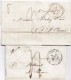 37107# LOT 2 LETTRES Obl MONTBRISON 23 MARS 1836 T13 + MONTBRISON 1 AVRIL 1843 T13 LOIRE - 1801-1848: Précurseurs XIX