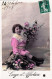 Carte Fantaisie - Gage D Affection - Enfant Au Bouquet De Fleurs - Little Girl - Maedchen - Autres & Non Classés