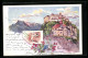 Lithographie Salzburg, Schloss-Panorama, Salzburger Stier  - Other & Unclassified