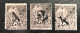 Lot De 3 Timbres Saint Pierre Et Miquelon 1891 Yt N° 45 À 47 - Unused Stamps