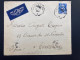 LETTRE Par Avion Pour ALGERIE TP M DE GANDON 15F OBL. CONVOYEUR 12-1 1954 LILLE A LENS (59 62) - Bahnpost