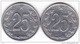 Tschechoslowakei - Tchécoslovaquie 2 X 25 Halier, Haler 1962 + 1963 - Tschechoslowakei