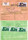 Schweden 1974, MeF 5x1 Kr. UPU Landbriefträger Vorder- U. Rücks. Auf Paketkarte - Brieven En Documenten