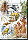 Antigua 881-884,885, MNH. Mi 885-888, Bl.98. Girl Guides-75,1985. Birds,flowers. - Antigua And Barbuda (1981-...)