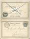 Norwegen P27, 5+5 öre Doppelkarte 1884 Zusammenhängend Hin U. Her Gebr. R!!! - Lettres & Documents