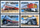 Antigua 934-937, 938, MNH. Michel 912-915, 916 Bl.110. AMERIPEX-1986: Trains. - Antigua And Barbuda (1981-...)