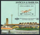 Antigua 855-858,859,MNH.Mi 861-864,Bl.93. ICAO-40,1985.Cessna,Fokker,Spad,Boeing - Antigua And Barbuda (1981-...)