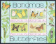 Bahamas 370-373,373a Sheet,MNH.Michel 378-381,Bl.13. Butterflies 1975. - Bahamas (1973-...)