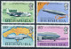 Bermuda 318-321,321a,MNH.Mi 207-310,Bl.2.Airmail Service-50,1975.Zeppelin,Planes - Bermudes