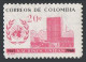Colombia 724,725, MNH. Mi 953,954 Bl.21. United Nations, 15, 1960. Headquarters. - Colombie