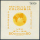 Colombia 580-586, 587, C199, MNH. UPU-75, 1949. Flowers, Post Office, Globe. - Colombie