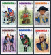 Dominica 472-477,477a, MNH. USA-200,1976. Solders,Flags,Ship, George Washington. - Dominica (1978-...)