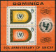 Dominica 320-323,323a Sheet, MNH. Michel 319-322, Bl.9. UNICEF 25th Ann. 1971. - Dominica (1978-...)
