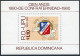 Dominican Rep C323-C325,C326, MNH. Michel 1284-1286, Bl.38. UPU Conference 1980. - Dominica (1978-...)