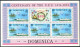 Dominica 418-419 Sheets,MNH.Michel 417-418. UPU-100,1974.Seamail-ships,Plane. - Dominica (1978-...)