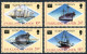 Falkland 446-449, 449a Sheet, MNH. Michel 449-452, Bl.6. AMERIPEX-1986, Ships. - Falkland Islands
