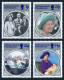 Falkland Depend 1L92-96,MNH. Mi 133-136,Bl.2. Queen Mother, 85th Birthday, 1985. - Falkland