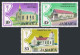 Jamaica 520-522,522a Sheet,MNH.Michel 524-526,Bl.19. Christmas 1981.Churches,Map - Jamaica (1962-...)