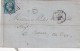 LETTRE. 7 OCT 62. N° 14. ST LAURENT DU PONT. ALPES MARITIMES. PC 3153. BOITE RURALE A = ST PIERRE DE CHARTREUSE - 1849-1876: Classic Period