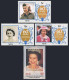Nevis 472-475,476,MNH.Michel 372-375,Bl.10. Queen Elizabeth II,60th Birthday. - St.Kitts E Nevis ( 1983-...)