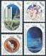 Nevis 586-589,590,MNH.Michel 518-521,522 Bl.20. Moon Landing-20,1989.Apollo 12. - St.Kitts Und Nevis ( 1983-...)