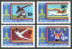 St Lucia 516-519,520, MNH. Mi 514-517,518 Bl.24. Olympics Moscow-1980. Swimming. - St.Lucia (1979-...)